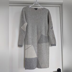 VINCE Gray Long Sleeve Cashmere /Wool Dress